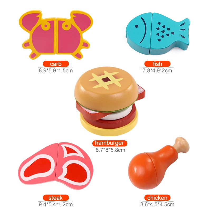 Детские деревянные кухонные игрушки для резки фуита и овощей миниатюрная игра