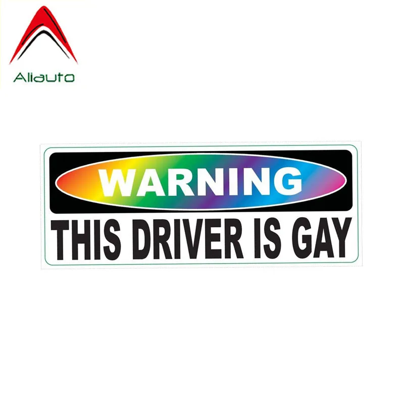 Aliauto (надпись Rainbow и машинка наклейка творческий Предупреждение водитель гей