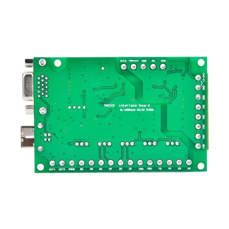 Зеленый 5 осевой контроллер движения MACH3 USB плата интерфейса CNC карта управления