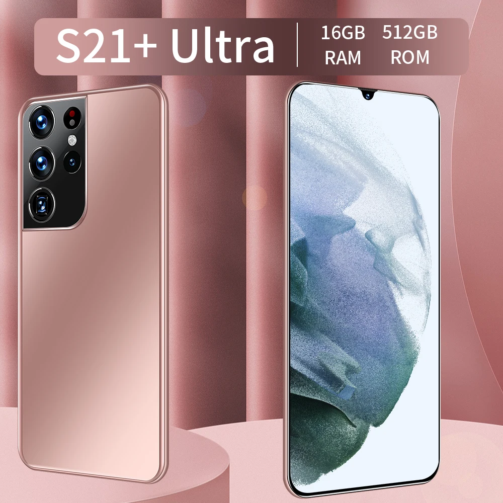 

Hot S21 Ultra Global Version Mobile Phone 6800mAh 6.7 Inch Screen 16GB 512GB Snapdragon 888 32MP 50MP Camera Face ID Smartphone