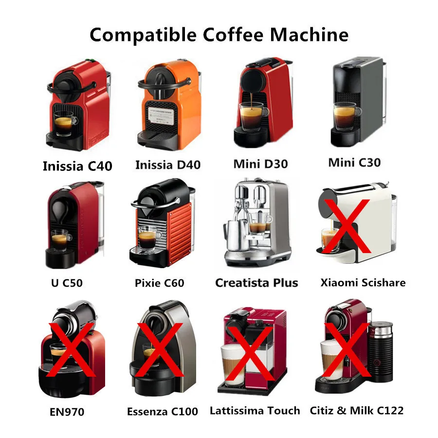 ICafilas фильтры для кофейных капсул из нержавеющей стали для Nespresso многоразовая кофейная чашка ложка многоразовые кронштейны