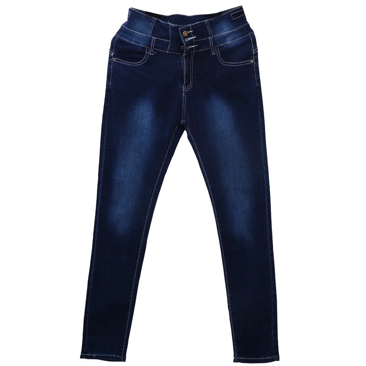 

Ladies Slim Pants Solid Color High Waist Stretch Close Fitting Comfortable Breathable Casual Trousers