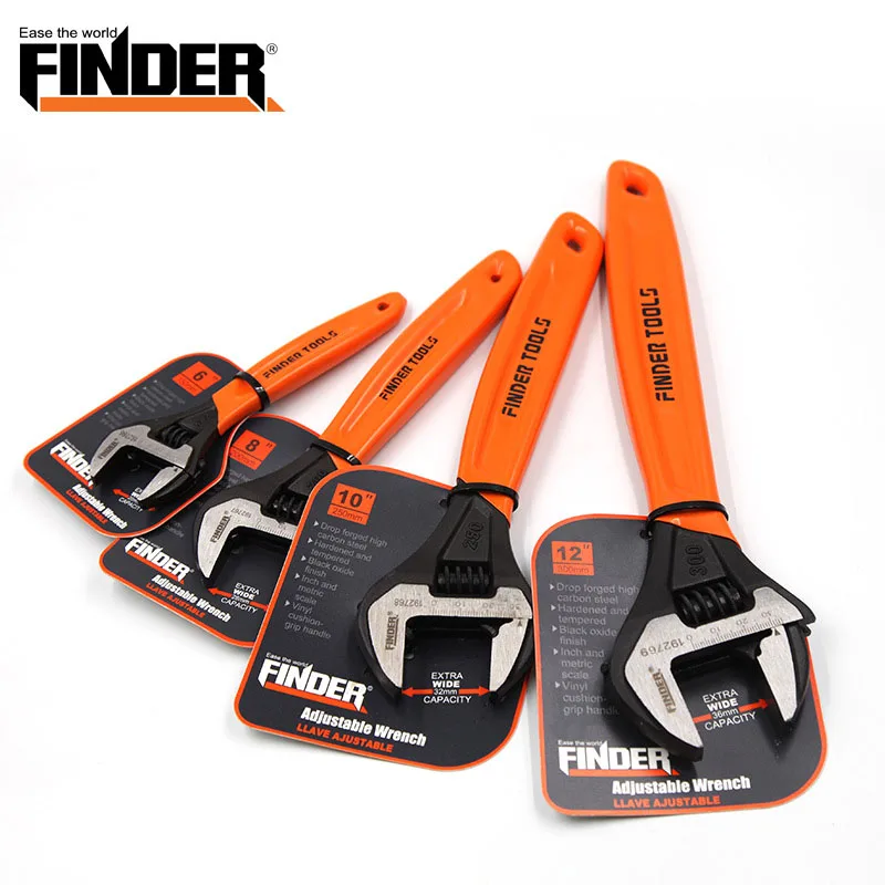 Универсальный Регулируемый ключ из высокоуглеродистой стали черный гаечный с