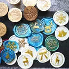 2020 Новый Рождественский набор восковых печатей с jingle bell украшение Снежинка Санта Клаус носки с оленями Рождественская елка подарки Ретро герметизирующий материал штамп