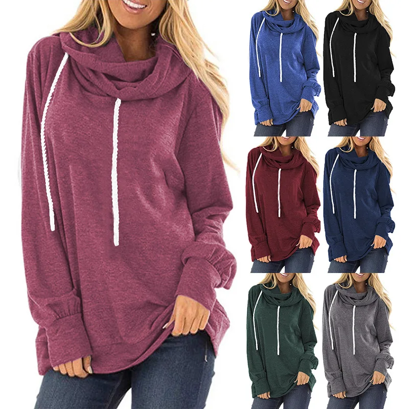 

Women's Fall Winter Hooded Drawstring Sweatshirt Pullover Long Sleeve Loose Casual Women's Top