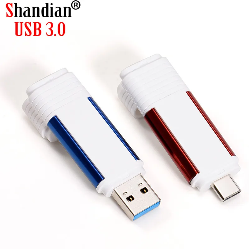 SHANDIAN 100% USB 3 0 Type-C флэш-накопитель 68 ГБ/32 ГБ/16 ГБ/8 ГБ | Компьютеры и офис