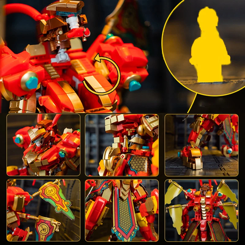 

New DIY Monkey King Warrior Mech Sun WuKong Figure Model Bricks MOC Compatible With 80012 Building Blocks Toys for Kids Gifts