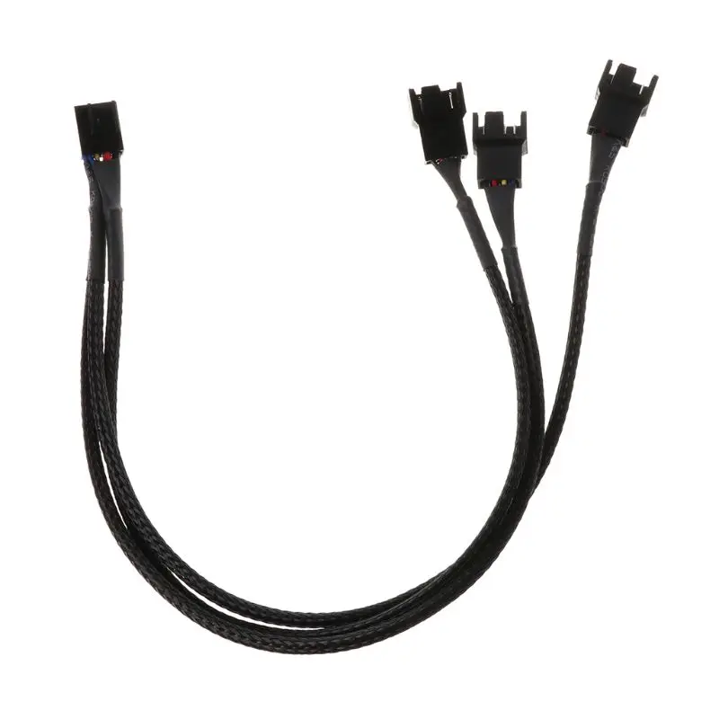 

30CM 4Pin to 3 Ways Y Splitter Cable Fan 4 Pin to 3x4Pin/3Pin Extension Cable for PC Computer Laptop Accessories