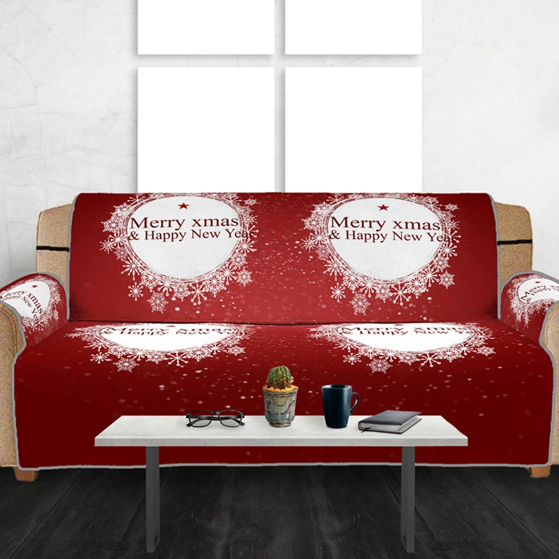 Рождество вечерние Декор диван мебель протектор чехол красный кресло диванных