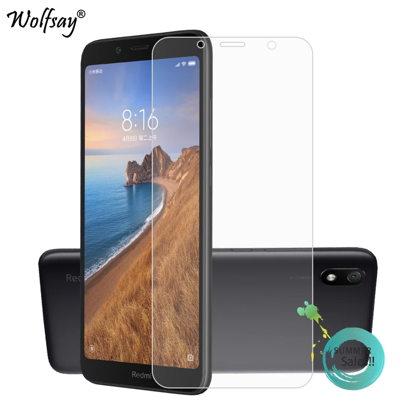 2 uds vidrio para Xiaomi Redmi 7A 8A 8 7 6 Protector de pantalla de vidrio templado para Xiaomi Redmi 7A pel&iacute;cula de cristal Phoen para Xiaomi Redmi 7A-0