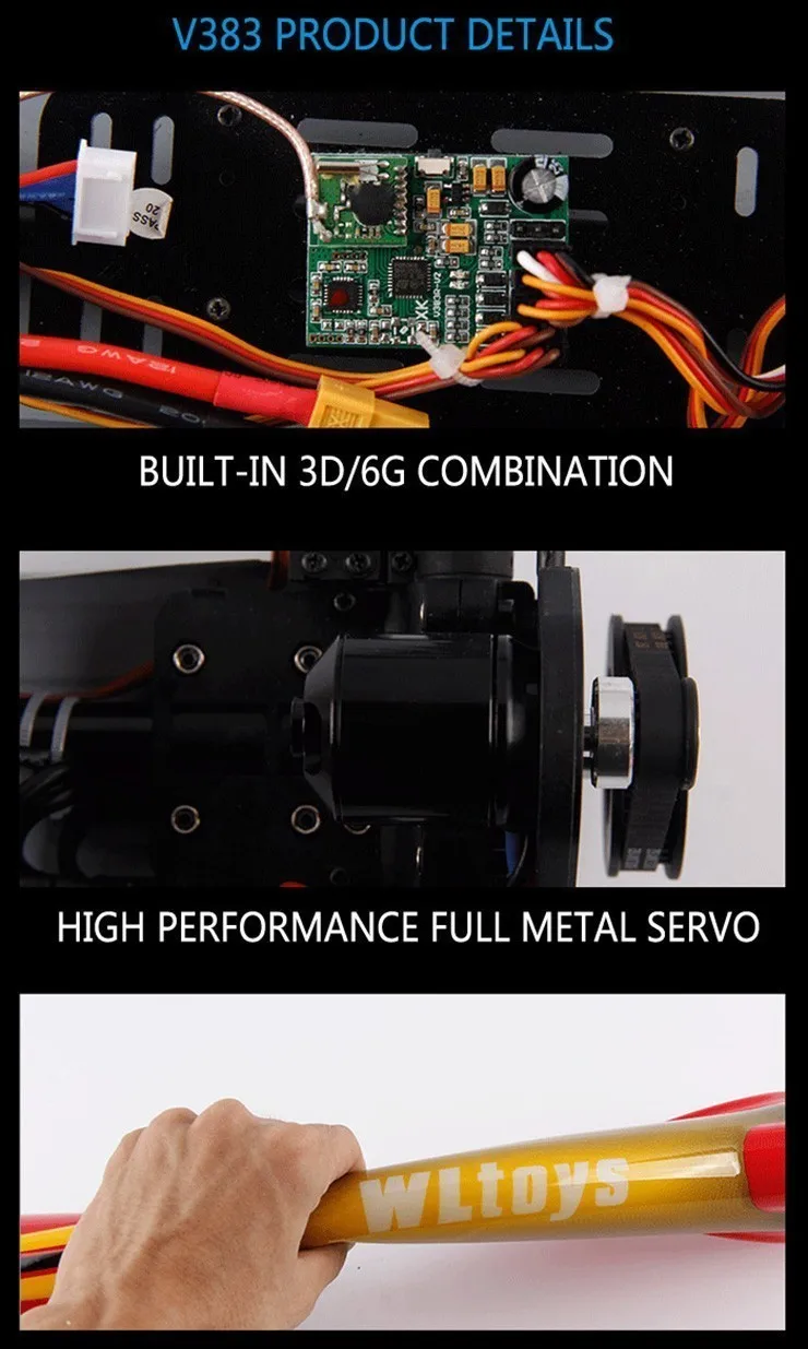 69X51X14 см WLtoys V383 Профессиональный Дрон 500 электрический 3D 6CH RC Квадрокоптер с бесщеточным двигателем трюковый Дрон ZLRC
