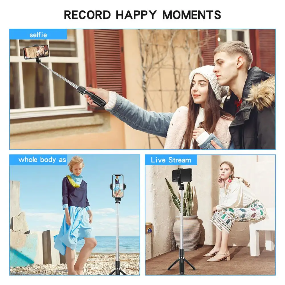 Беспроводная Bluetooth селфи-палка складной мини-штатив расширяемый монопод с