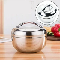 portable stainless thermo insulated thermals food container bento round lunch box scvd889