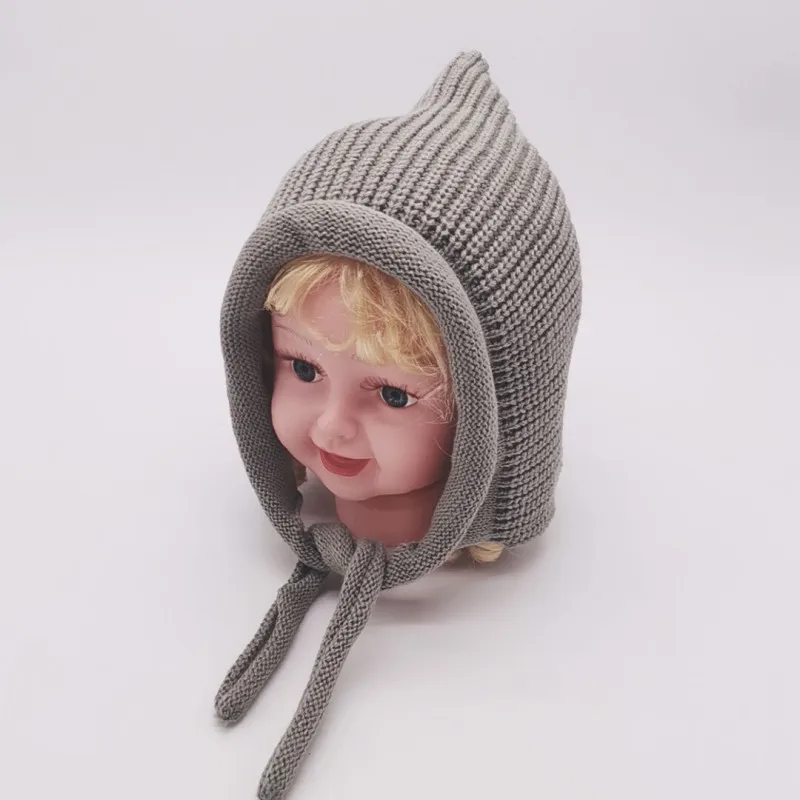 Осенне-зимний вязаный для новорожденных шапки вязаные крючком шапочки Детские