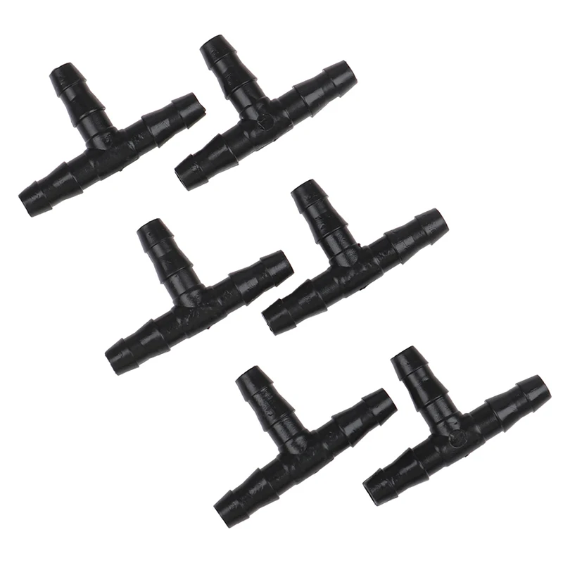 

50PCS Plastic Dripper Watering Plants Tee 1/4 Inch Hose Connector Joint Hose Outdoor Irrigation Tools For 4mm/7mm Hose