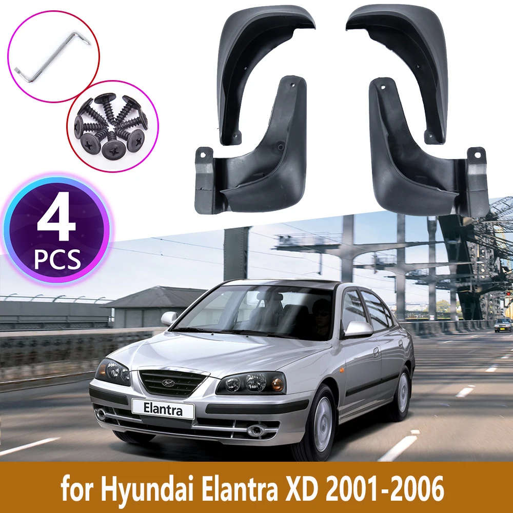 

4 PCS Car Mudguards For Hyundai Elantra XD 2001 2002 2003 2004 2005 2006 Cladding Splash Mud Flaps guards Mudflap Accessories