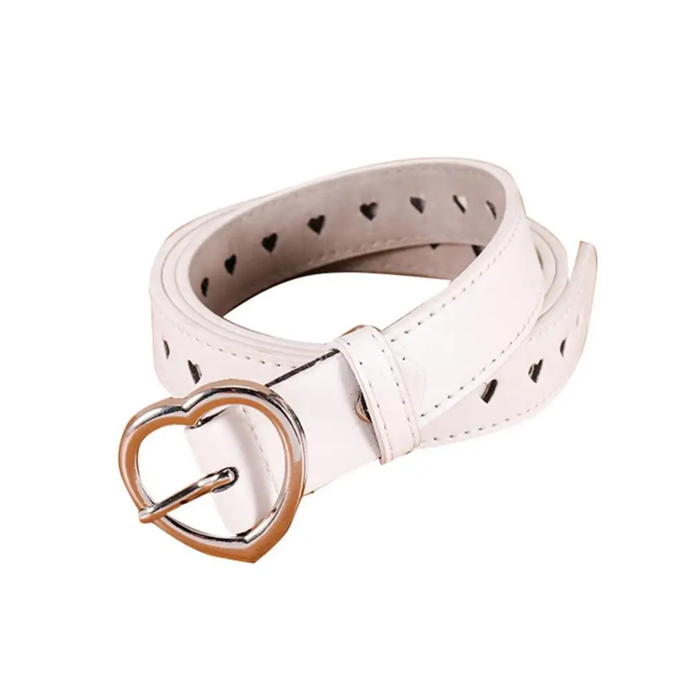 

Women Belt Fashion Lady High Quality Heart Pin Buckle Wide Faux Leather Belt Women Waist Strap Waistband