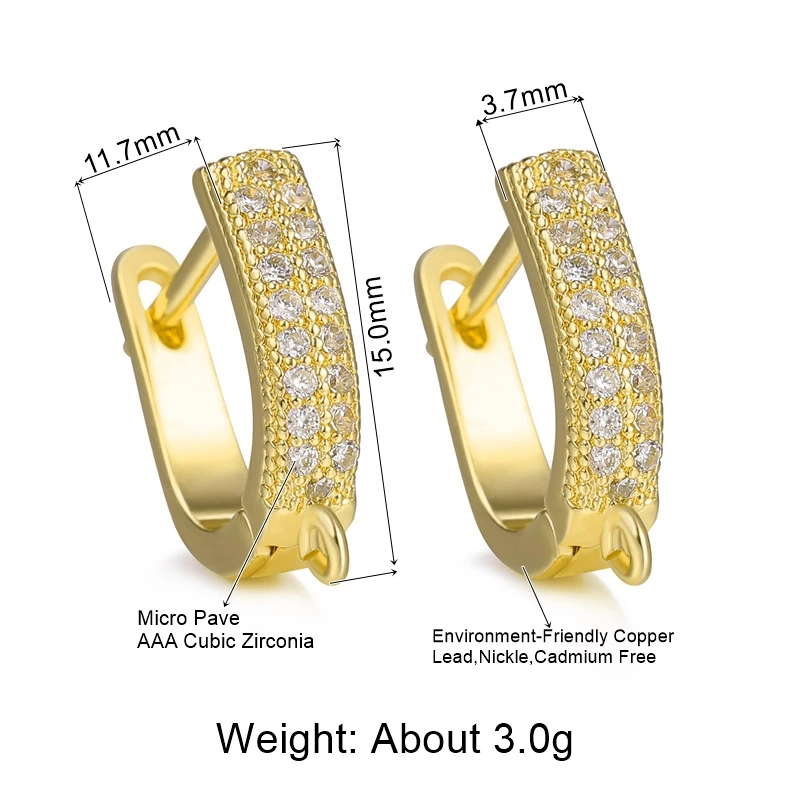 Серьги Крючки для сережек Juya золотистые/серебристые изготовления ручной работы