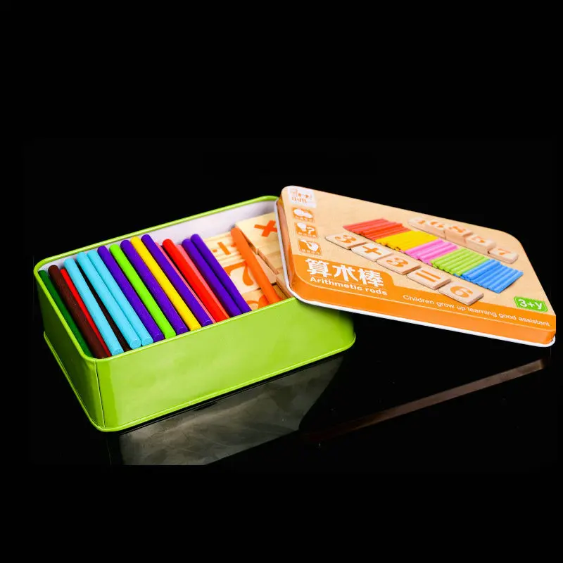 Бесплатная доставка 0-9 цифровой блок арифметический счет Обучающие палочки