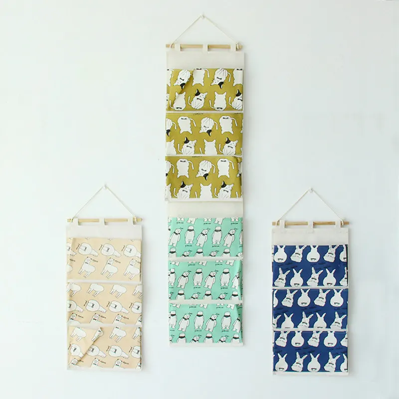 Настенные сумки для хранения с 3 большими карманами органайзер дверей спальни