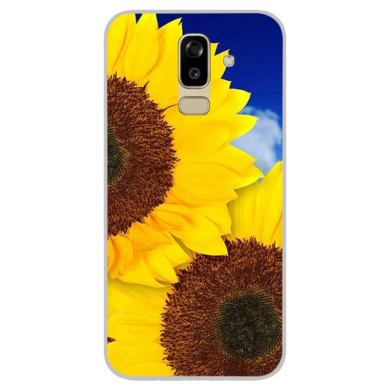 Подсолнечника с рисунком "Подсолнух" матовый Силиконовый чехол для Samsung Galaxy J2