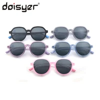 doisyer 2022 new round frame children set mirror fashion polarized sunglasses against blue radiation dual use glasses