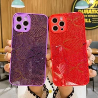 fashion mandala pattern jelly phone case for iphone 11 12 13 pro max xr x xs 7 8 plus se 2020 glitter soft shockproof cover