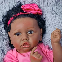 56cm lifelike reborn baby doll bonecas with crooked mouth 22inch soft real touch full silicone body dolls toy for girl xmas gift