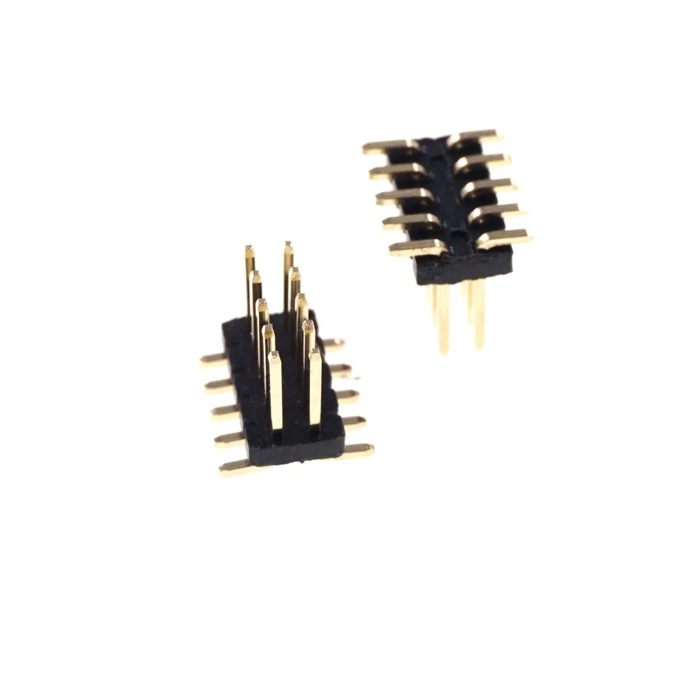 100 шт. 2x5 Positioin 10 контактов 1 27 мм штекер PCB двухрядный прямой SMT Золотая флэш-вспышка