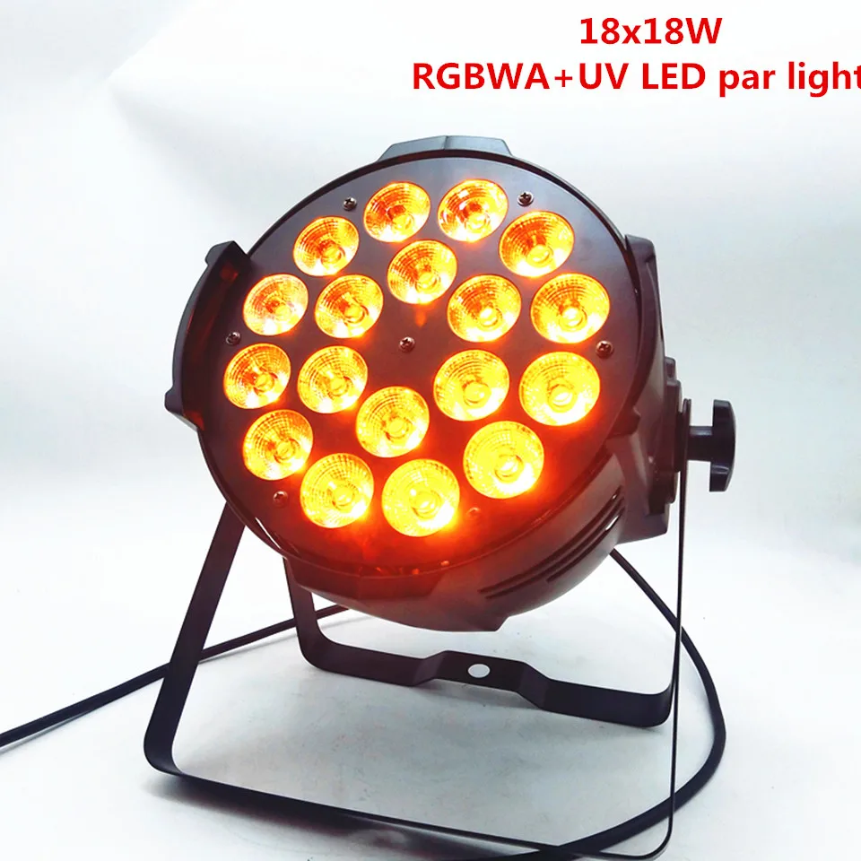 4 шт./литой алюминий 18x18 Вт 6в1 LED par свет полный цвет плоский DMX управление RGBWA