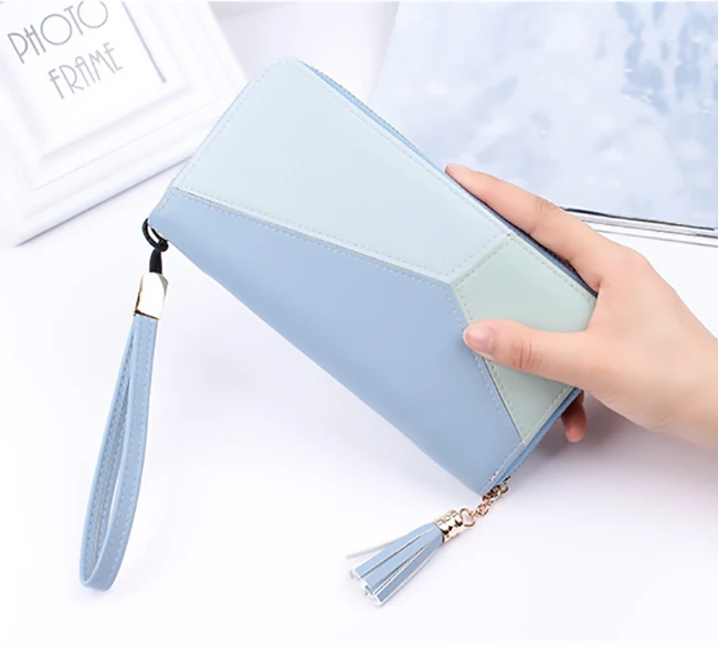 Blue Высокое качество, Женский кошелек, лучший дизайн, модный кошелек для женщин и девушек, карман для телефона, кошелек, Женский держатель для карт, кошелек для монет - Цвет: Blue