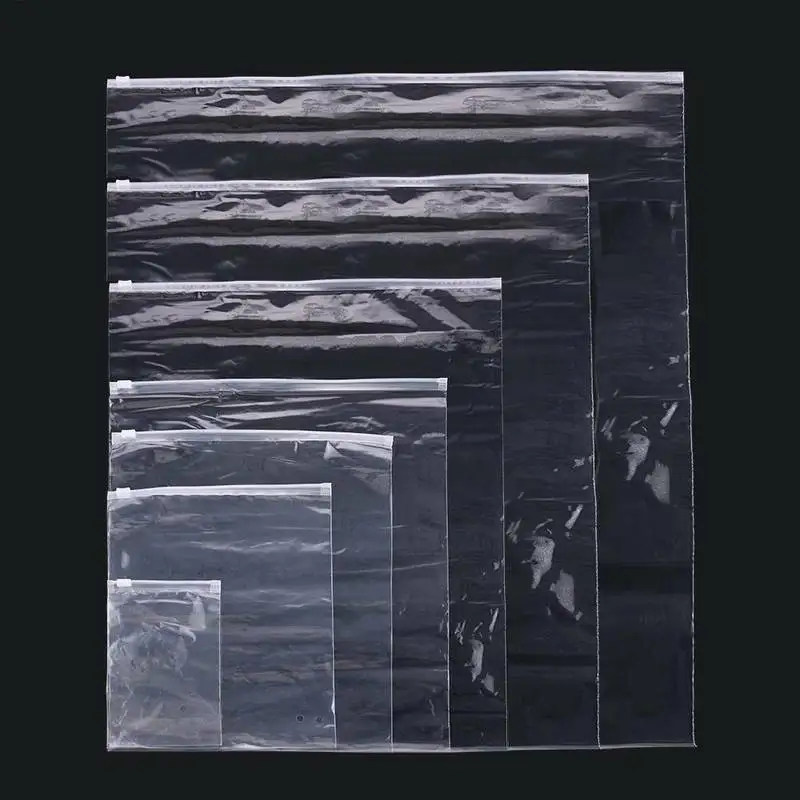 

5Pcs Thick Clear Reusable Zip Lock Storage Bag Heavy-Duty Transparent Plastic Zip Package Clothes Packing Reclosable Poly Bag