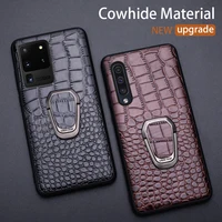 Leather Phone Case For Samsung S20 Ultra S10 S10e S8 S9 S7 Note 8 9 10 A10 A20 A30 A40 A50 A70 A51 A71 A8 Plus Crocodile Texture