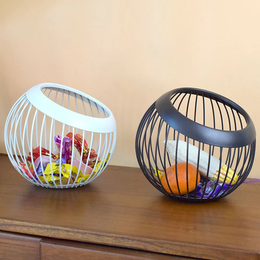 

Nordic Style Iron Storage Fruit Plate Drain Basket Modern Home Storage Basket Fruit Plate Fruit Basket Kitchen Storage
