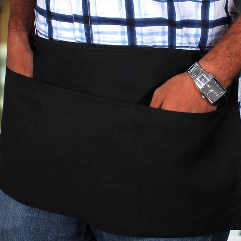 

SenYue HOT Bar Pub Kitchen Apron Cotton Bow Short Half Waist Apron Cafe Server Resturant Waiter Waitress Accessary