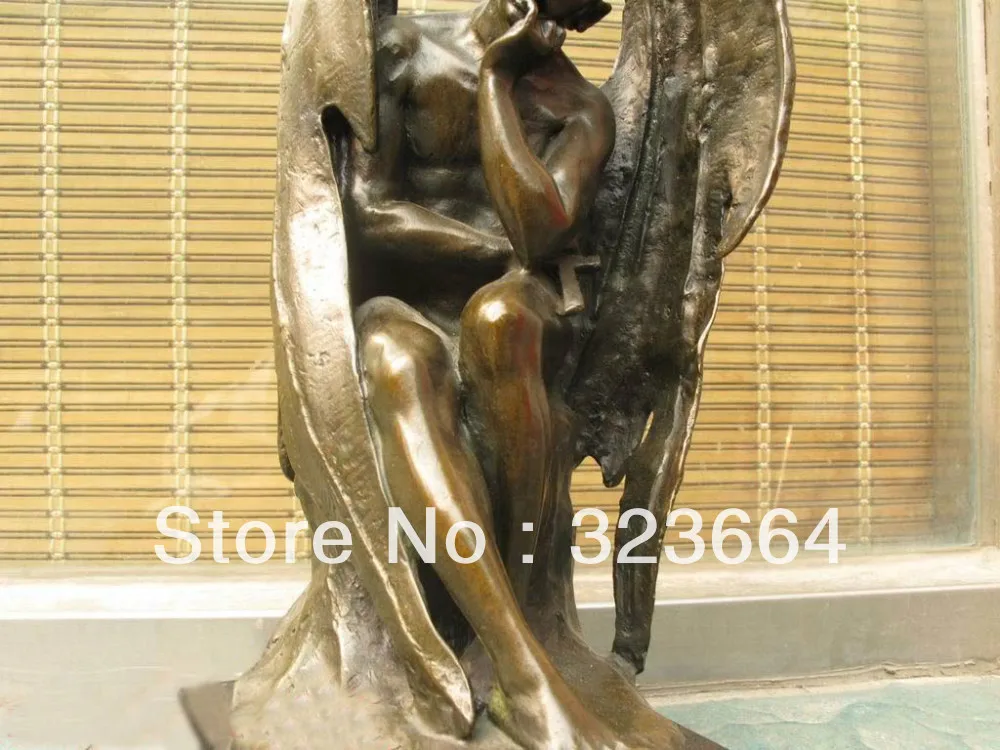 14 &quotпавшее Крыло ангела сатана демоны мраморная бронзовая художественная