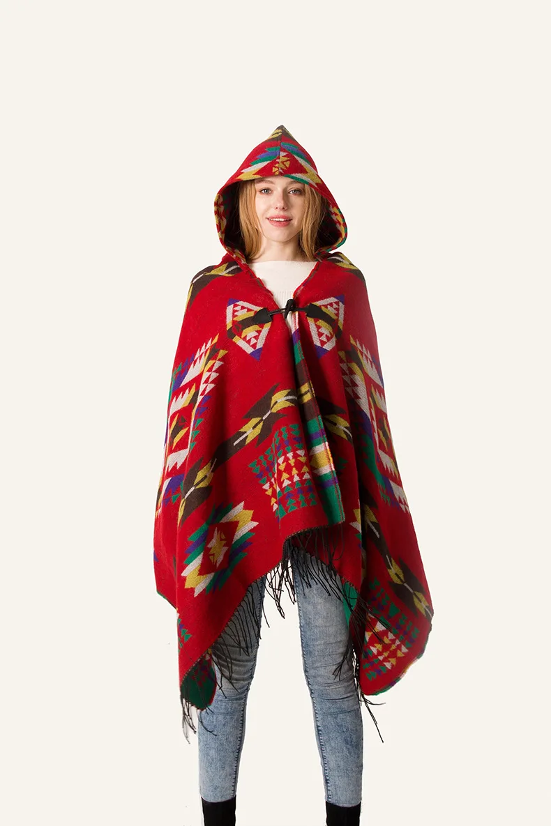 Ethnic Multifunction Bohemian Shawl Scarf Tribal Fringe Hoodies Striped Cardigans blankets Cape shawl tassels Poncho Coat |