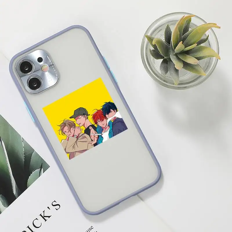 

Given Anime Phone Case For iPhone 12 11 Mini Pro XR XS Max 7 8 Plus X Matte transparent Gray Back Cover