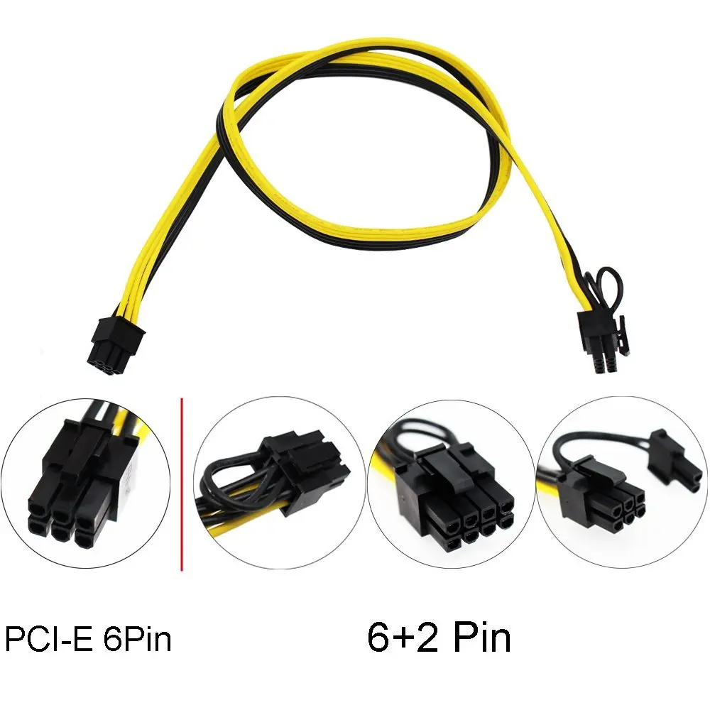Блок питания PSU/GPU плата блока 12 В устройства Ethereum ETH ZEC Майнинг блок шт. 18AWG PCI E