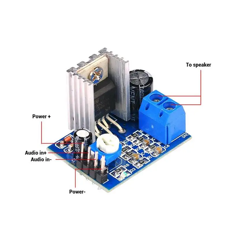 

2021 New 1Pcs Module Power Supply TDA2030 Audio Amplifier Module 6-12V Supplies TDA2030A Audio Accessories Single Board N2C8