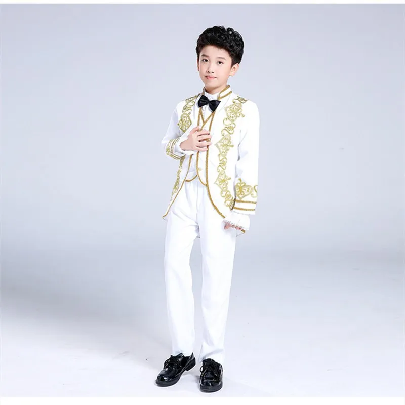 

Traditional Russian National Coat For Kids European Court Dresses Stage Dance Costume For Children Fantastic Boys' Prince Coat