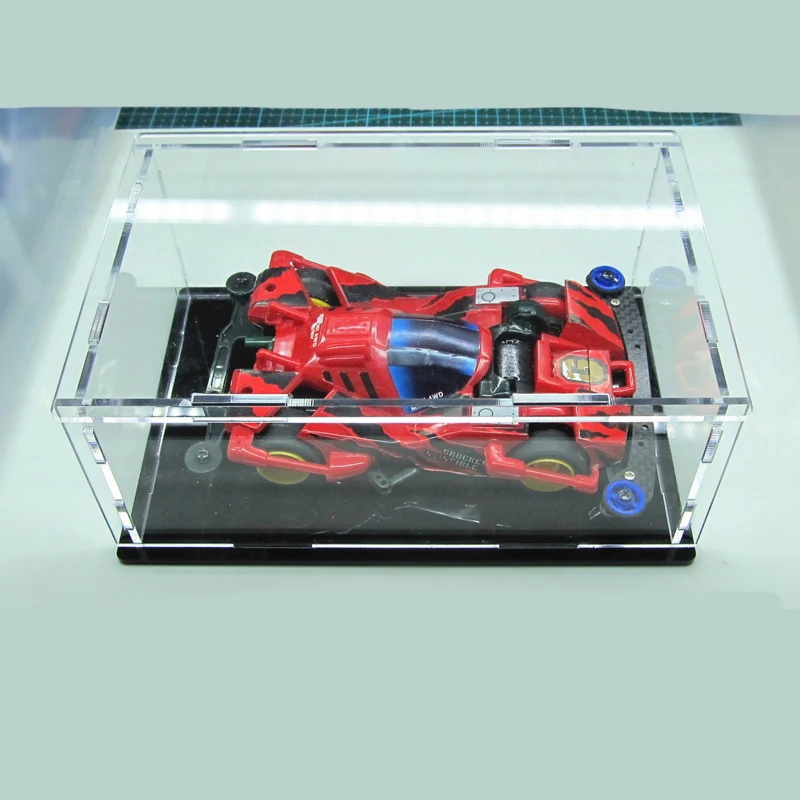 1pcs 4WD Display Box Car Storage Show Stand Dust-proof with Colorful Botoom Plate for RC Tamiya Mini Racing Model | Игрушки и хобби