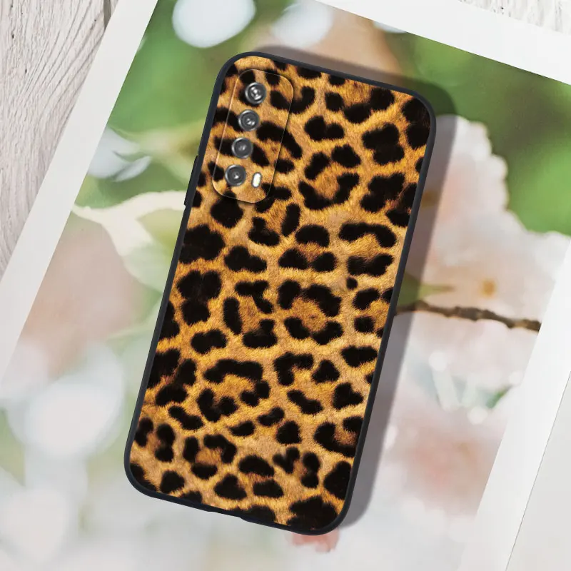 

Silicone Case For Huawei P Smart 2021 Case Cover TPU Matt For Huawei PSmart 2021 Y7A Phone Case Bumper 6.67" Leopard Print