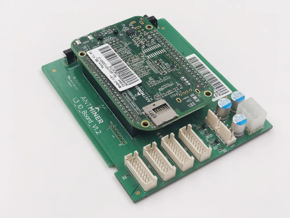 Старый ANTMINER L3 + плата управления CB4 включает в себя плату ввода-вывода и
