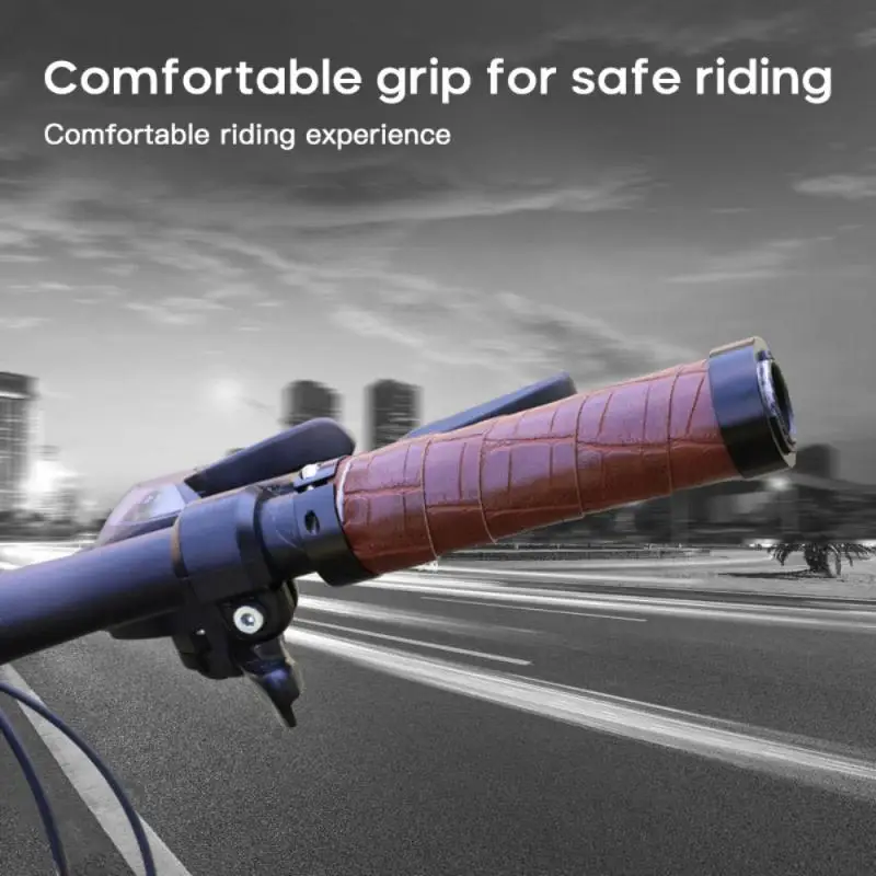 

2pcs/1 Pair MTB Handlebar Cycling Bar Cover Grips sleeve Leather texture Anti-skid and wear-resistant Handle Grip Lock Bar End