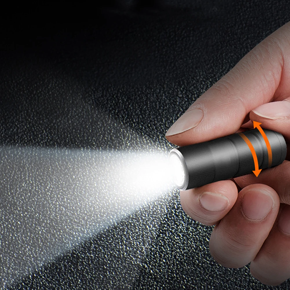 

Mini USB Direct Charge LED Flashlight Portable Keychain Torch IPX8 Waterproof 10180 Battery Lighting Outdoor Emergency Light