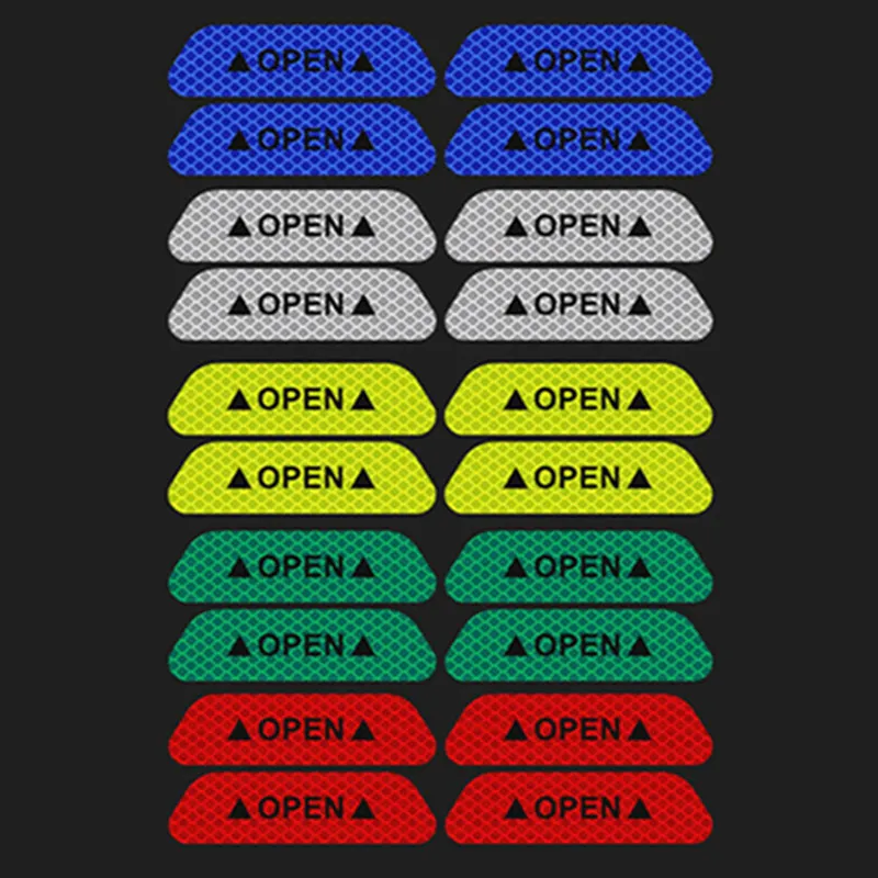 4 шт./лот наклейка с предупреждающим знаком для открытия дверей автомобиля