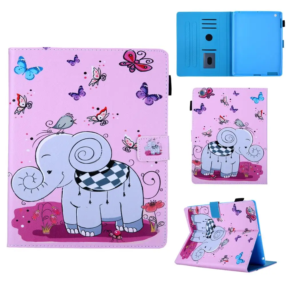 Мультяшный чехол для планшета iPad 4 3 2 Kawaii кот панда единорог сумка с ручкой |