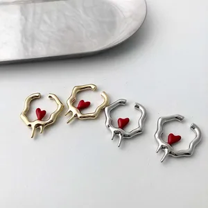 Hollow Heart Design Clip Earrings Simple Individuality No Pierced Ear Cuff Women Girl Wedding Jewelry Gifts