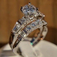 super flash zircon womens ring european and american fashion proposal engagement ring jewelry